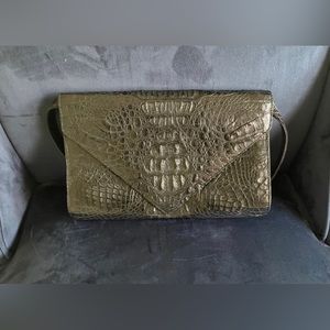 Black Leather Crossbody Clutch